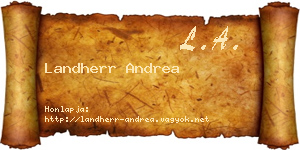 Landherr Andrea névjegykártya