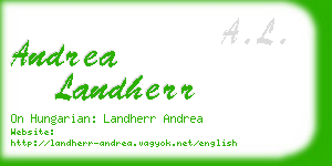 andrea landherr business card